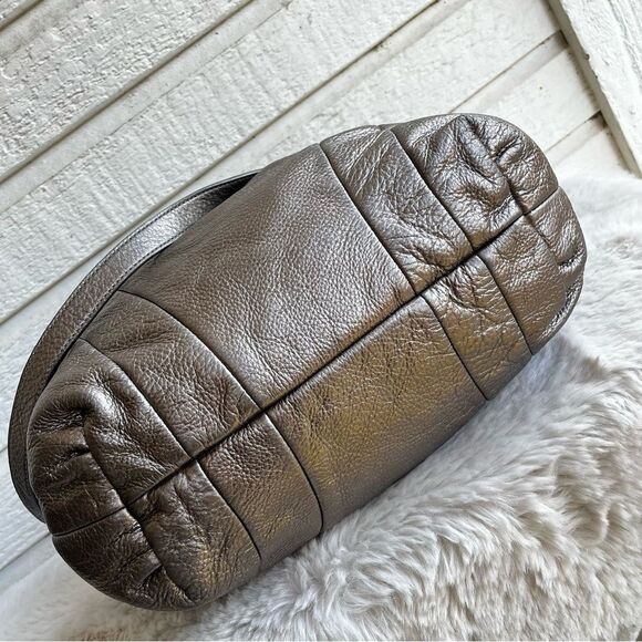 MICHAEL KORS Silver Metallic Lillie Fulton Tote Shoulder Bag - Picture 6 of 10